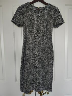 Calvin Klein Short Sleeve Tweed Dress
